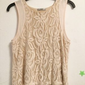 creamy lace top